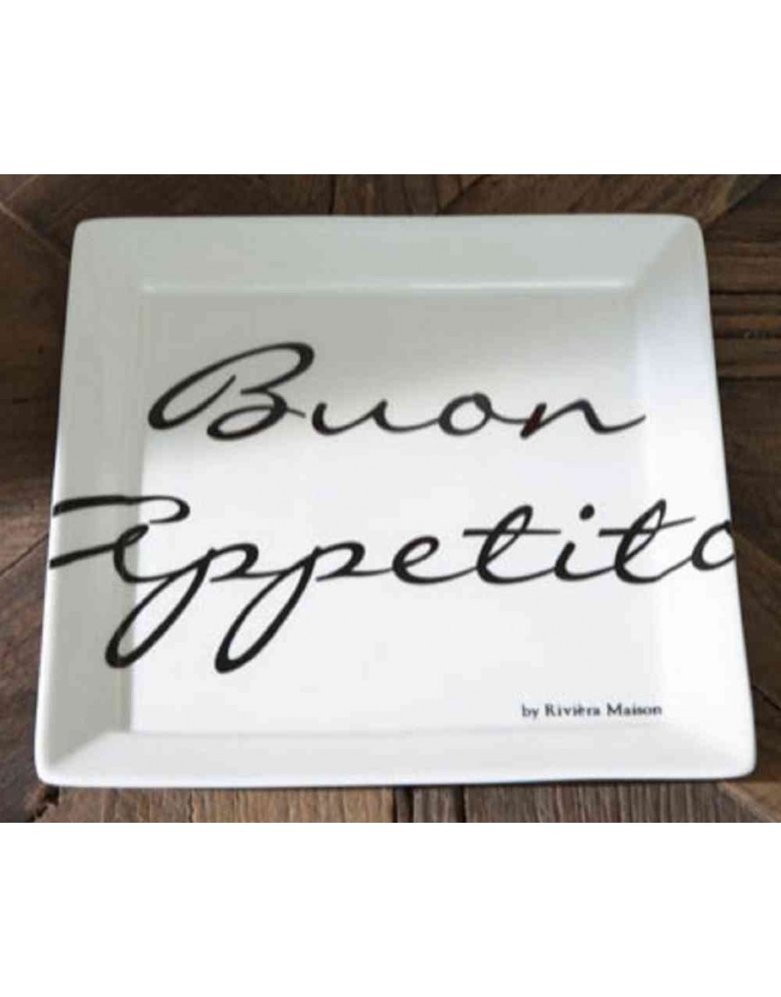 Buon Appetito Square Plate 22 x 22