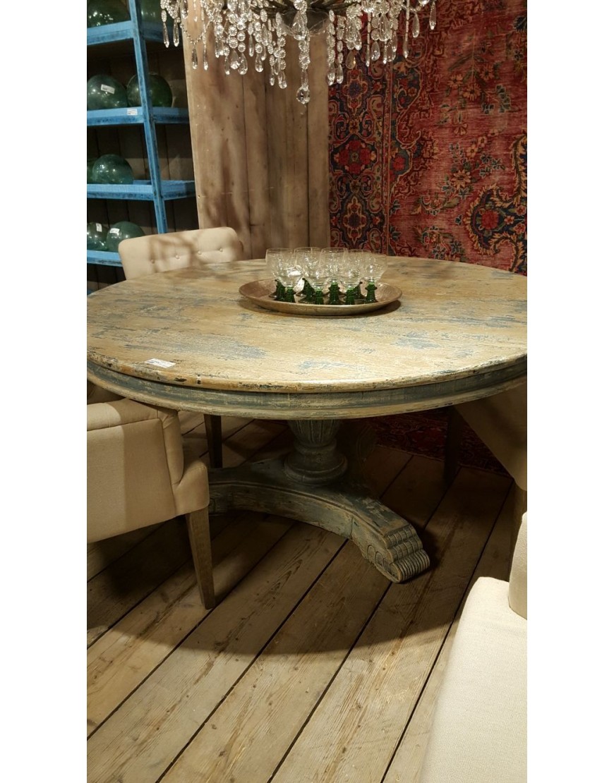 Round table 150 Grey-Blue